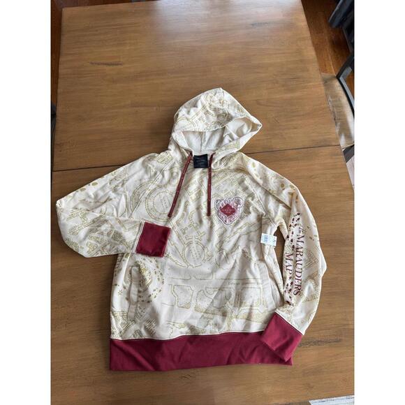 Women’s Harry Potter Marauder’s Map Hoodie Large - Picture 1 of 5